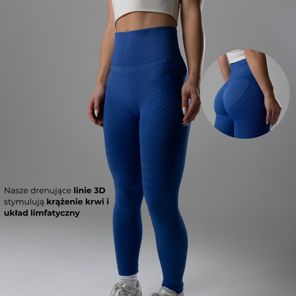 Modelujące Legginsy 3D Lunare Niebieski