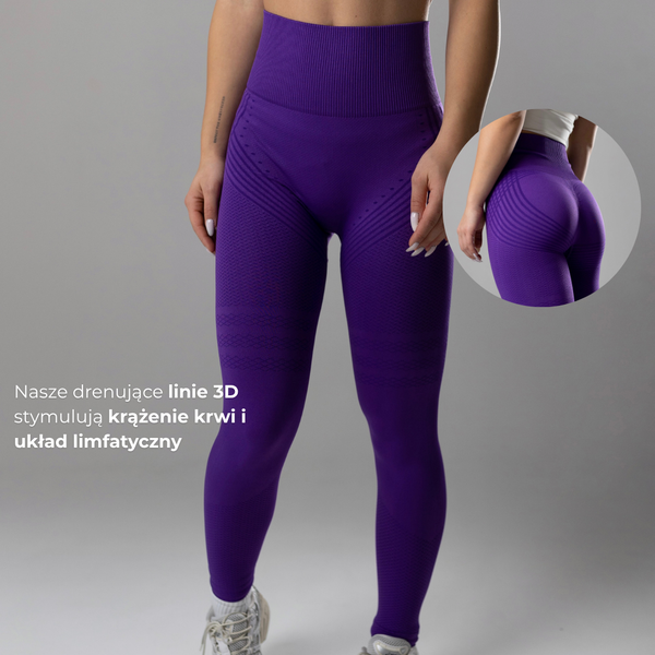 Modelujące Legginsy 3D Lunare Fioletowy
