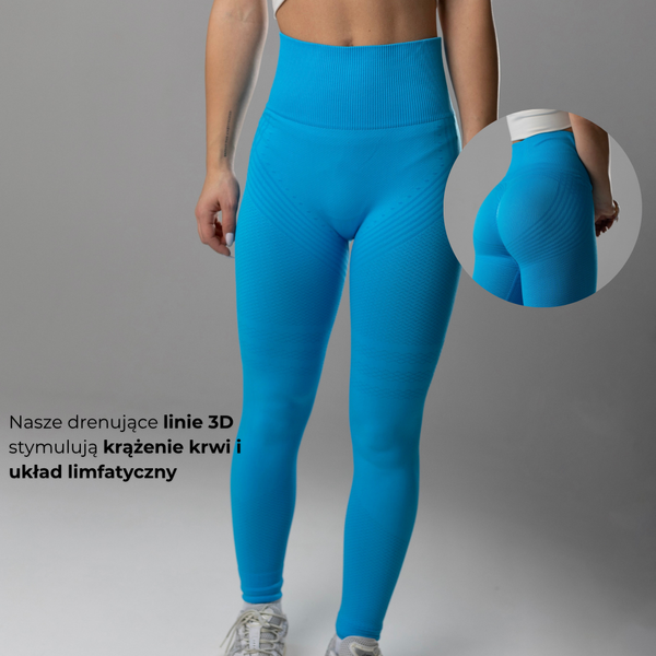 Modelujące Legginsy 3D Lunare Turkusowy