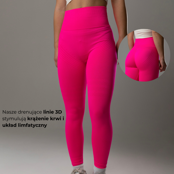 Modelujące Legginsy 3D Lunare Różowy