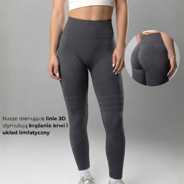 Modelujące Legginsy 3D Lunare Ciemny Szary