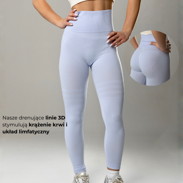 Modelujące Legginsy 3D Lunare Jasny Fioletowy