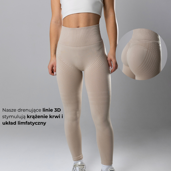 Modelujące Legginsy 3D Lunare Beżowy