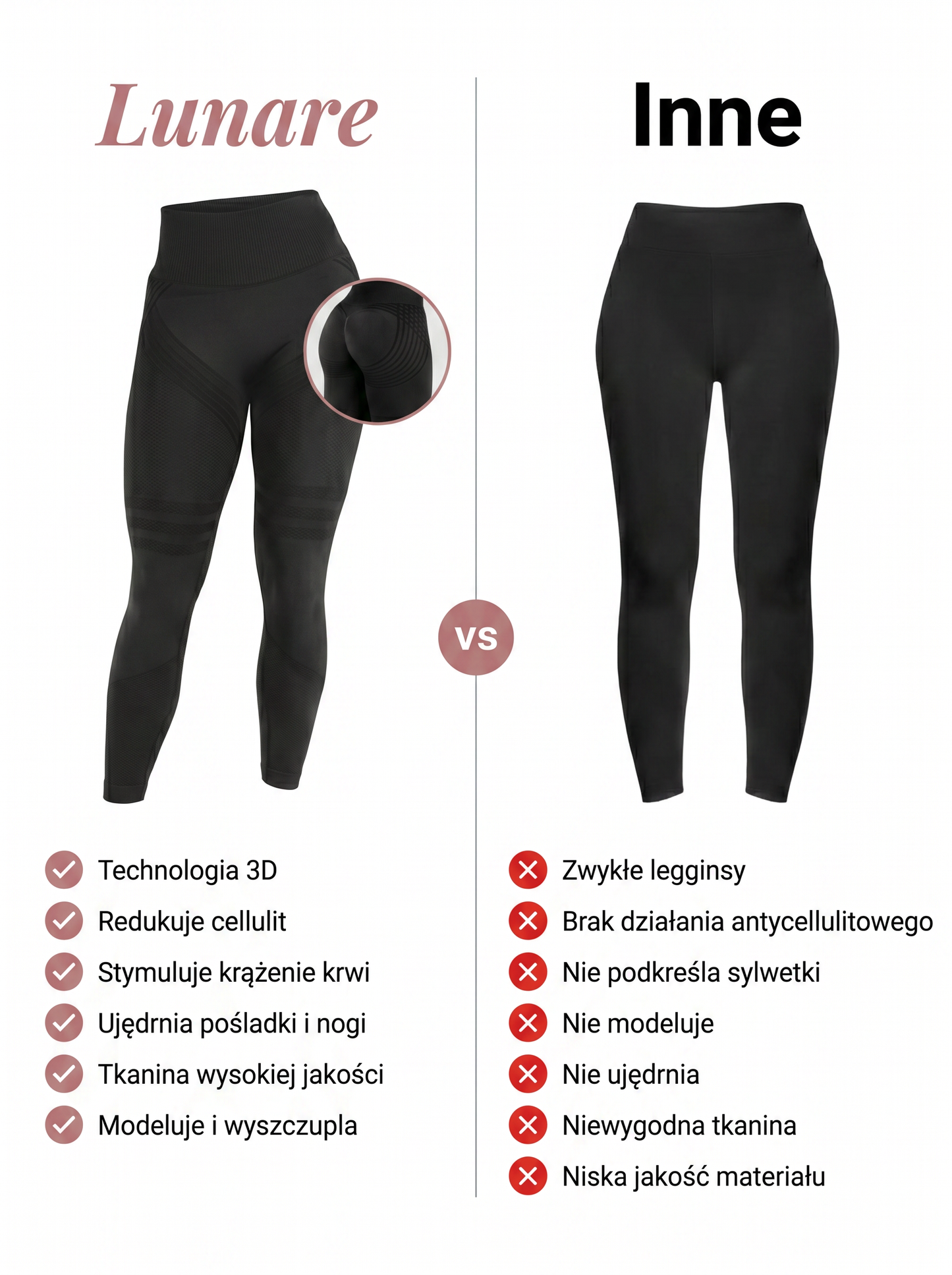 Legginsy Modelujące 3D | Lunare